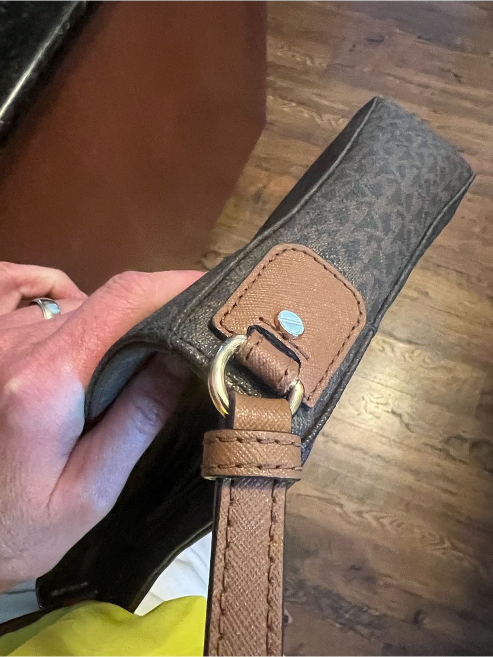 Michael Kors Gray Signature Monogram Messenger Bag - Picture 9 of 10